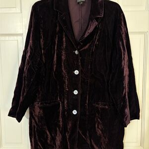 Karen Cane Women's Velvet Jacket - Deep Purple M